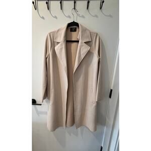 Tahari Beige/Cream Duster Trench Medium Pockets